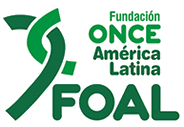 Logo Foal, semicírculos unidos en color verde con el nombre completo de la fundación once